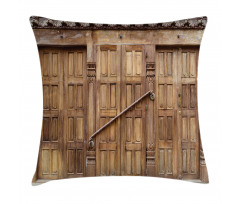 Retro Carving in Nepal Pillow Cover