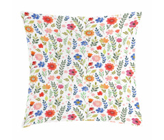 Soft Colored Floret Pillow Cover