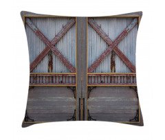 Wooden Window Plank Pillow Cover