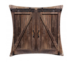 Wooden Barn Door Image Pillow Cover