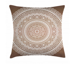 Detailed Round Flower Pillow Cover