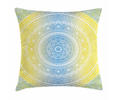 Blue Ombre Mandala Pillow Cover