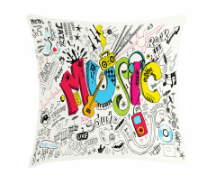 Pop Art Doodle Style Art Pillow Cover