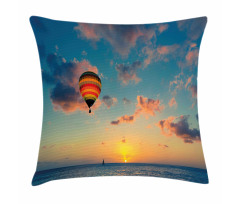 Skyline Horizon at Sea Pillow Cover