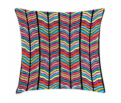 Colorful Rainbow Leaf Pillow Cover