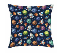 Futuristic Science Ufo Pillow Cover