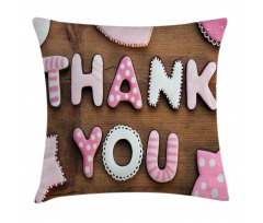 Rustic Cookie Letters Pillow Cover