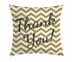Thank You Words ZigZag Pillow Cover