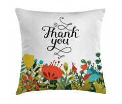 Hand Writing Thank You Pillow Cover