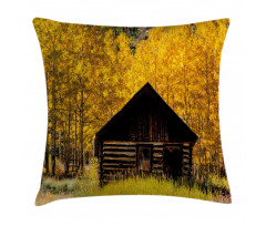 Farmhouse in Aspen Tree Pillow Cover