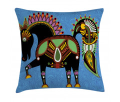 Folkloric Animal Pillow Cover
