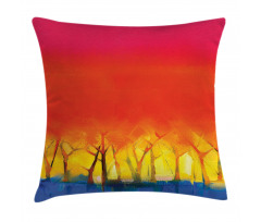 Colorful Abstract Tree Pillow Cover