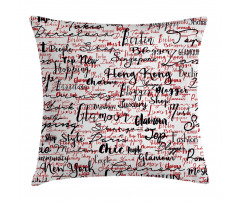 Popular Fashion Words Pillow Cover