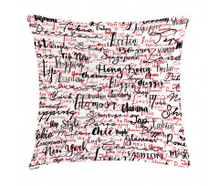 Popular Fashion Words Pillow Cover