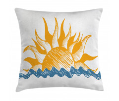 Sun and Fire Like Beams Pillow Cover