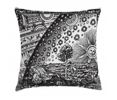Moon Sun Planets Image Pillow Cover