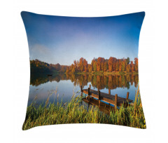 Fishing on a Lake View Pillow Cover