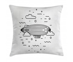 Clouds Balloons Sketch Pillow Cover