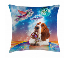 Cosmic Animals UFO Pillow Cover