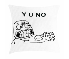 Hipster Mascot Meme Pillow Cover
