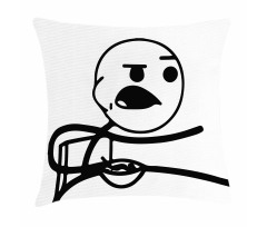 Grumpy Forever Alone Guy Pillow Cover