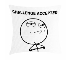 Challenge Accepted Meme Pillow Cover