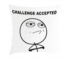 Challenge Accepted Meme Pillow Cover