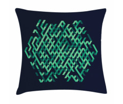 Ombre Maze Lines Pillow Cover