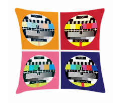 Television Channel Sign Pillow Cover