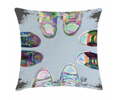 Friends Shoes in Street Pillow Cover
