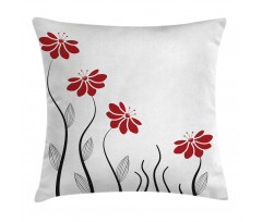 Modern Floral Petals Pillow Cover
