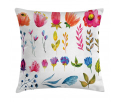 Watercolor Garden Design Pillow Cover