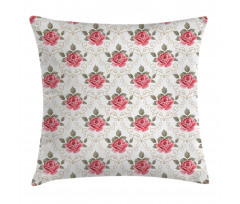 Romantic Shabby Plant Pillow Cover