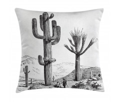 Sketchy Mexican View Pillow Cover