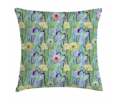 Cactus Buds Types Pattern Pillow Cover