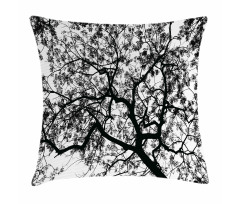 Spooky Black Tree Branch Pillow Cover