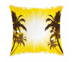 Place with Palm Trees Pillow Cover