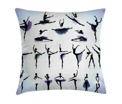 Female Ballet Dancers Pillow Cover