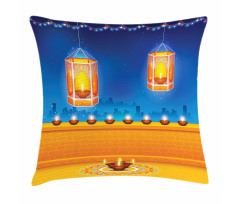 Diwali Night Candles Pillow Cover