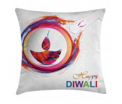 Diwali Candle Pillow Cover