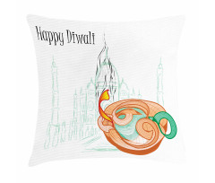 Sketchy Diwali Pillow Cover
