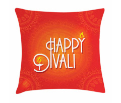 Happy Diwali Candles Pillow Cover