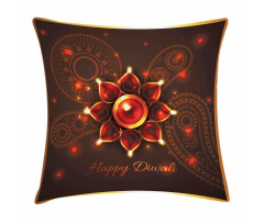 Beams and Diwali Wishes Pillow Cover