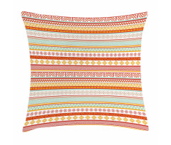 Striped with Art Pillow Cover