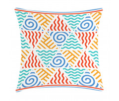 4 Elements Retro Art Pillow Cover