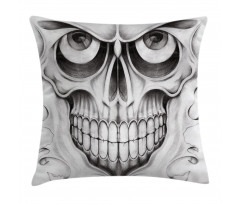 Skull Face Angry Pillow Cover