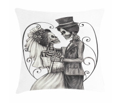 Skeleton Marriage Pillow Cover