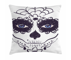 Mask Make up Girl Pillow Cover