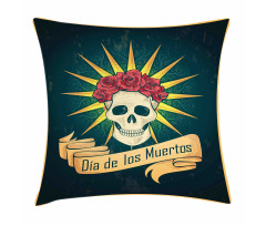 Day of Dead Grunge Pillow Cover