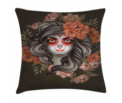 Calavera Woman Pillow Cover